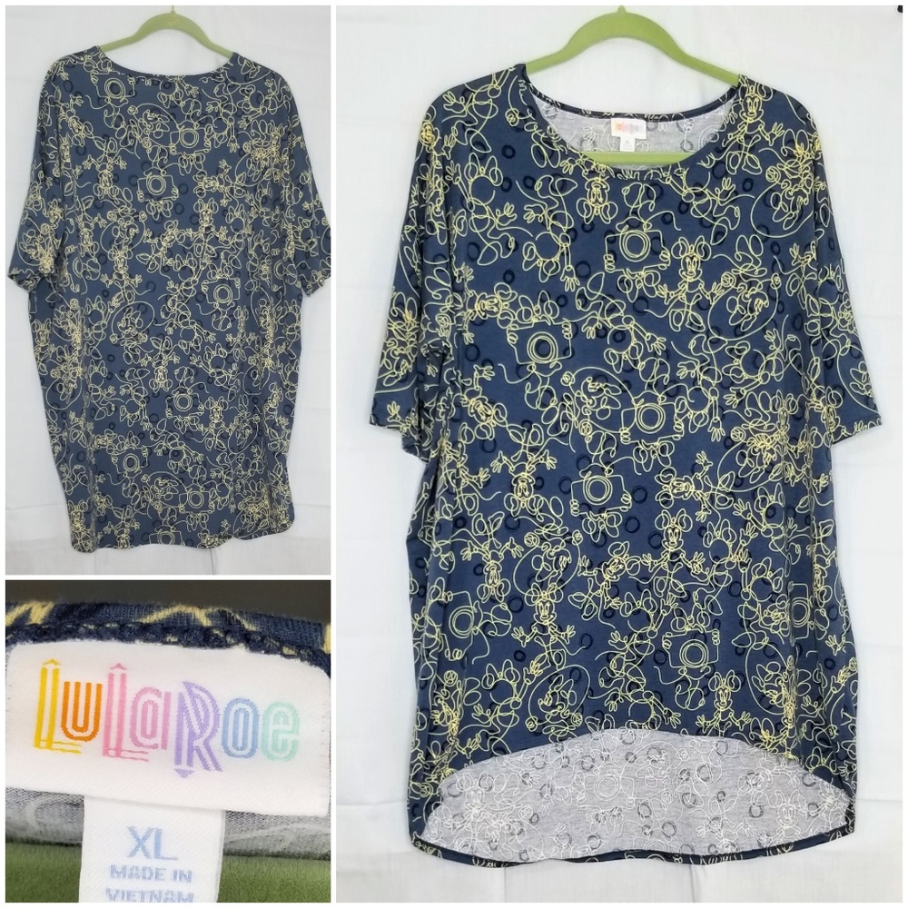 LulaRoe Cadet Blue Minnie Mouse Irma